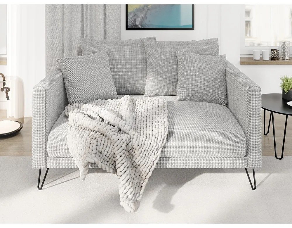 Светлосив шенилов диван 140 cm Freya – Ropez