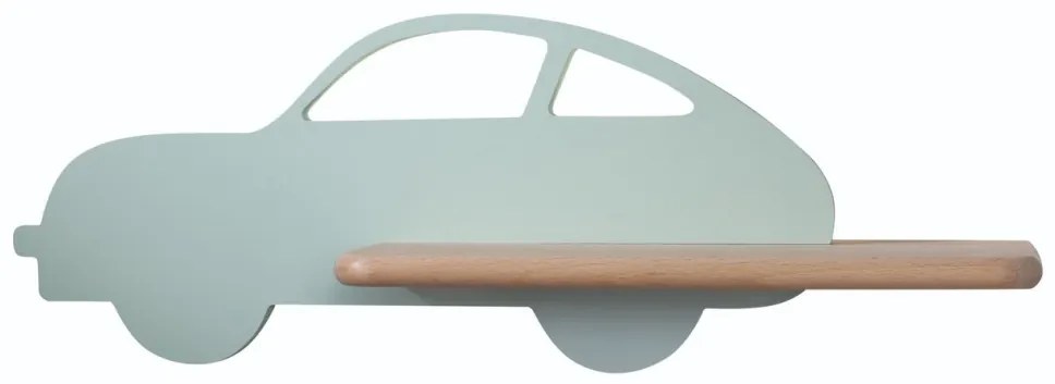 LED Детски аплик с рафт CAR LED/5W/230V зелен/дърво