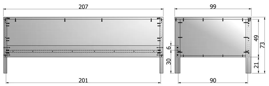 Зелено единично легло 90x200 cm Nikki – WOOOD