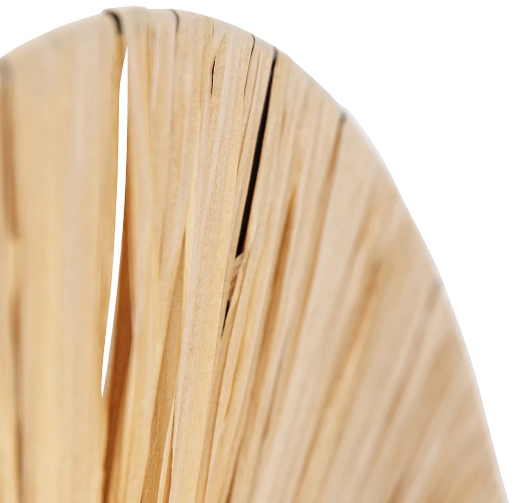 Ръстична стенна лампа черна с въже 60 см - Leia