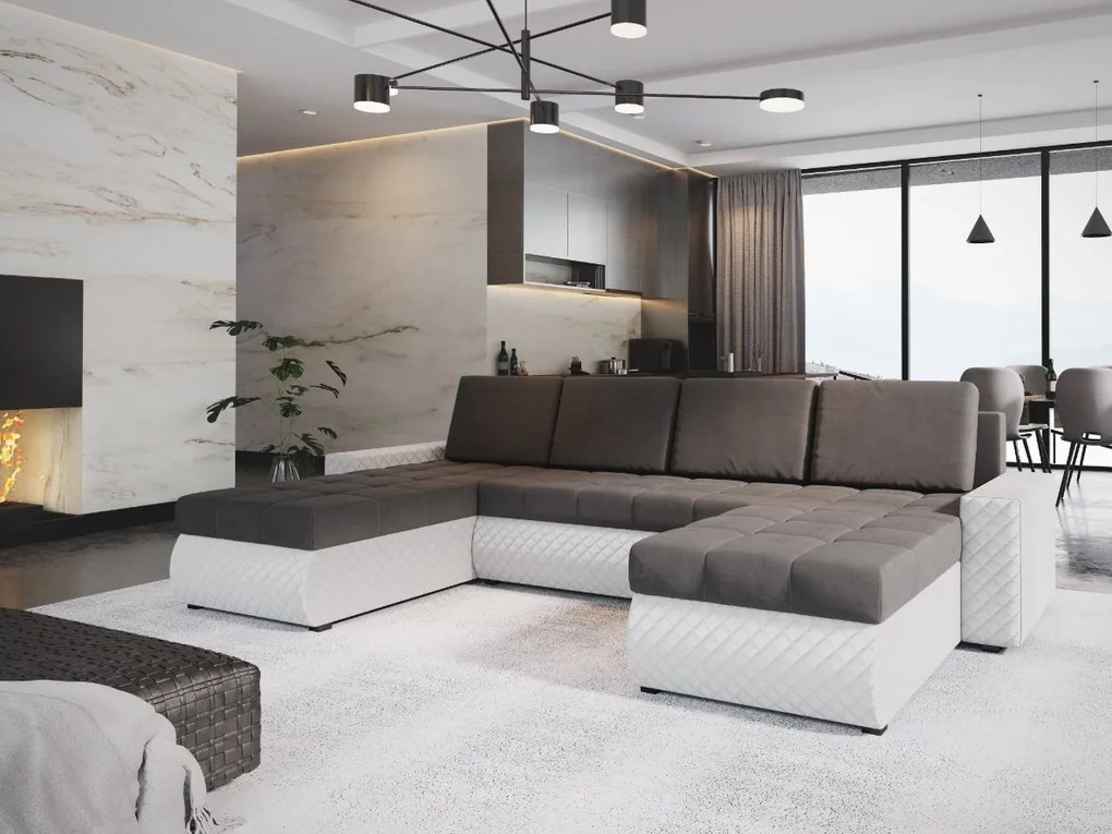 Ъглов диван Malaga max-Gkri-Leuko