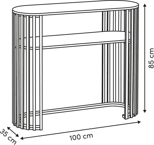 Конзолна маса atmosphera Slat, MDF, 100 cm