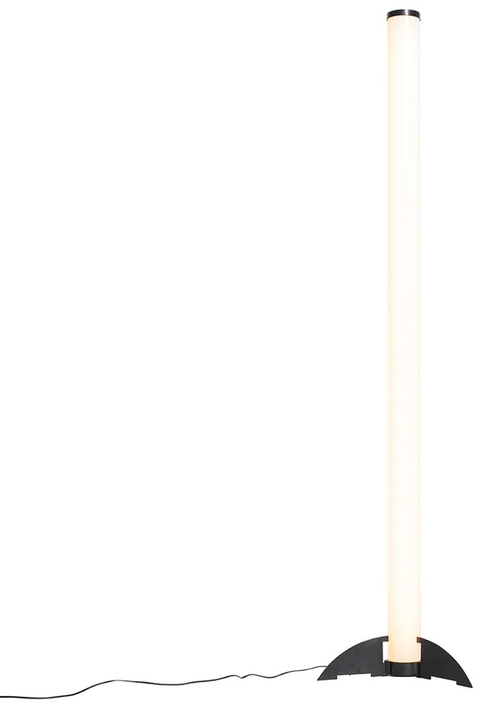 Подова лампа черна димируема в Келвин с дистанционно управление - Bomba