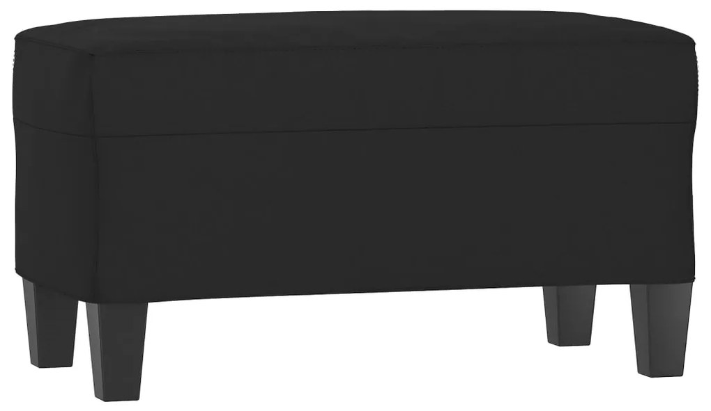 349448 vidaXL Пейка, черна, 70x35x41 см, микрофибърен плат