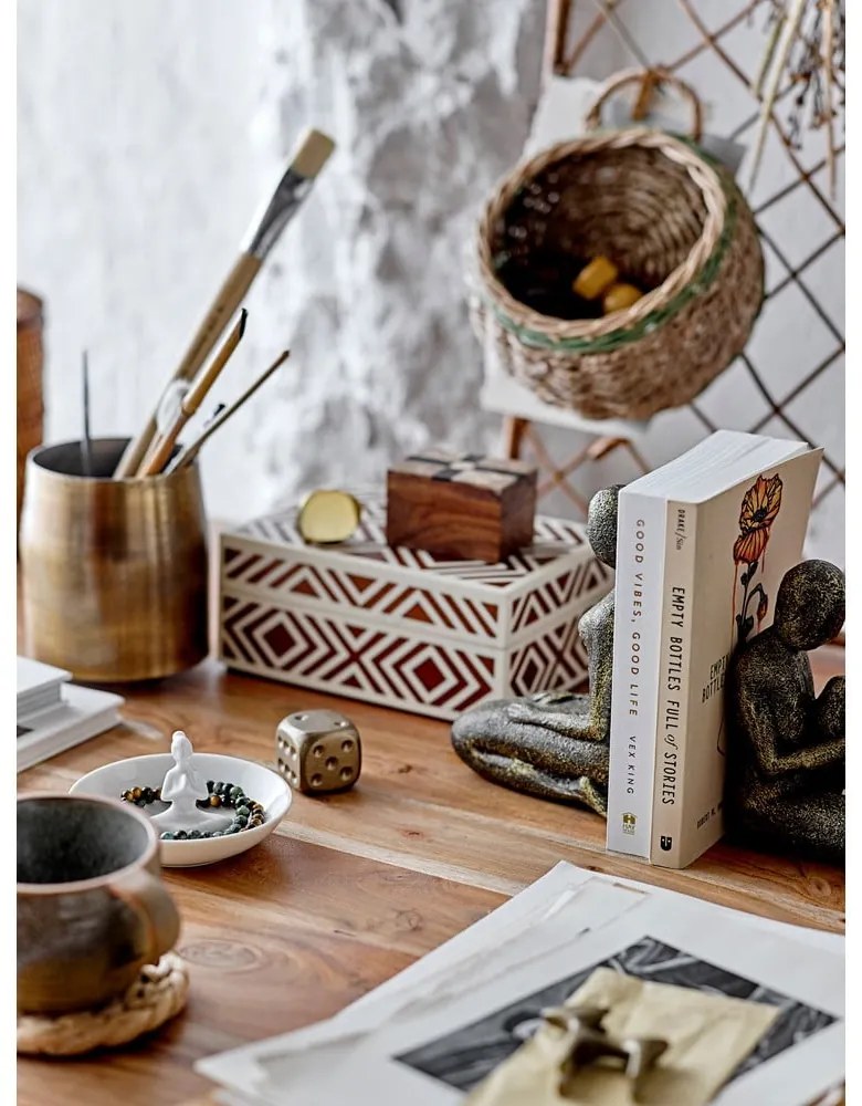 Кафява декоративна дървена кутия за съхранение 6,5x4,5x4 cm Cemile – Bloomingville