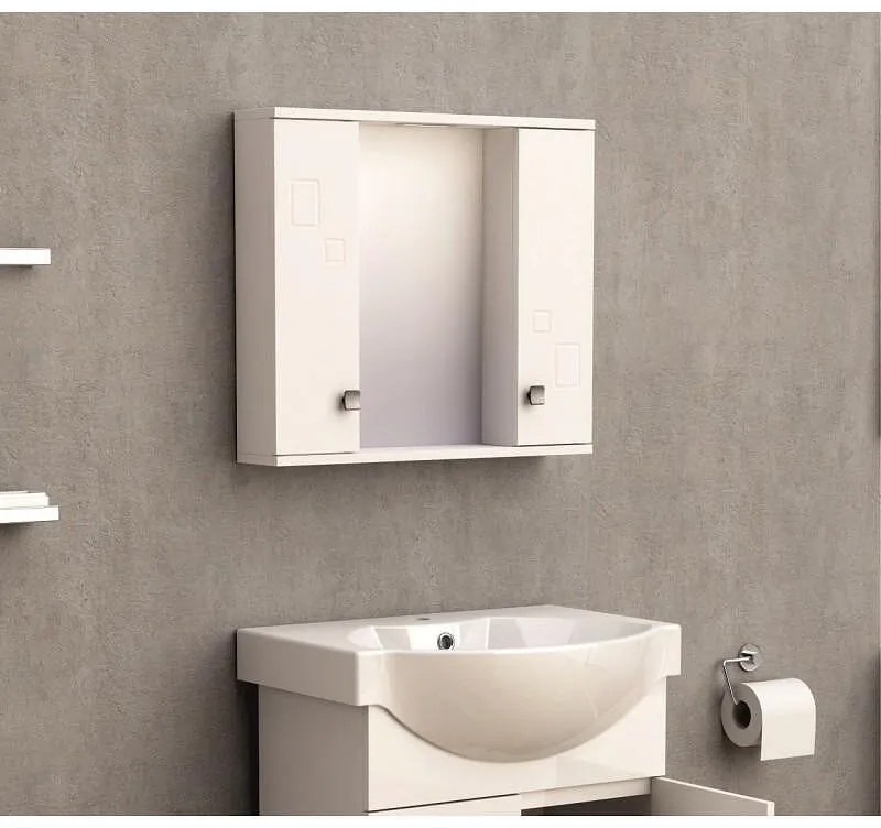 Огледален PVC шкаф ICMC 1034-60, Inter Ceramic, с LED осветление, 60x13x55см