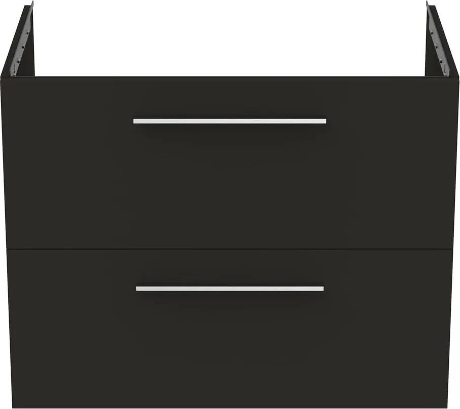 Антрацитен стенен шкаф за мивка 80x63 cm i.Life B – Ideal Standard