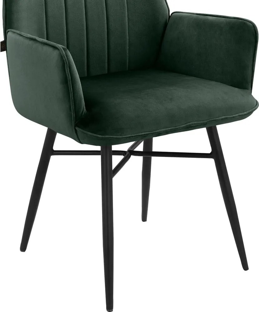 Зелени тапицирани трапезни столове в комплект 2 бр. Anzo – Støraa