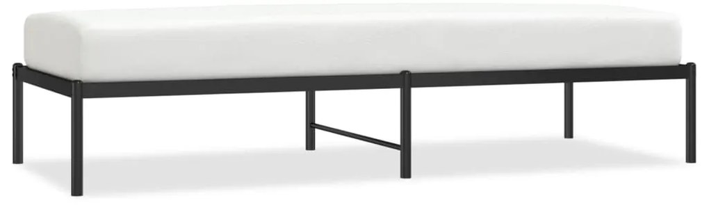 350836 vidaXL Метална рамка за легло, черна, 75x190 см