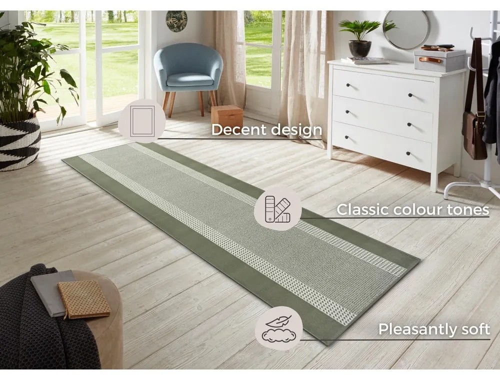 Зелена пътека 250x80 cm Band - Hanse Home