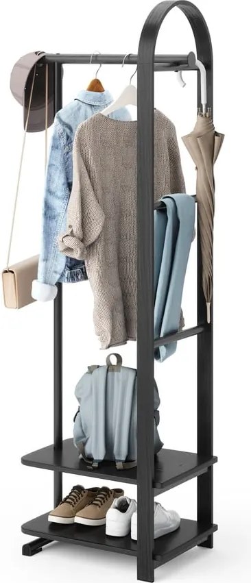 Черен комплект от за коридор от масивен ясен 37x167x54 cm Bellwood – Umbra