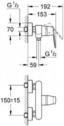 Кран за душ Grohe Eurocosmo