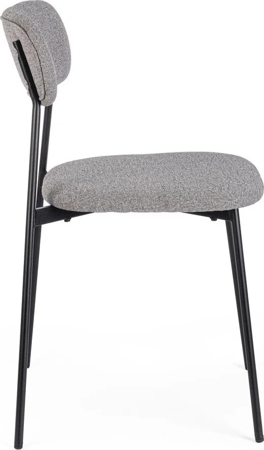 Сив тапициран трапезен стол Inka – Yes Everyday