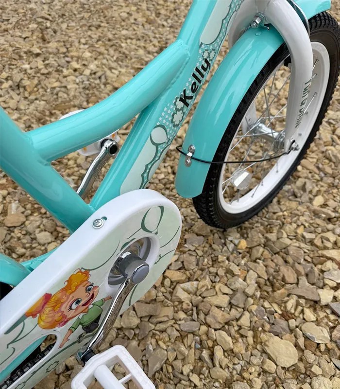 Детски велосипед с водеща щанга, кошница и помощни колела 16 – за деца на възраст от 4 до 6 години