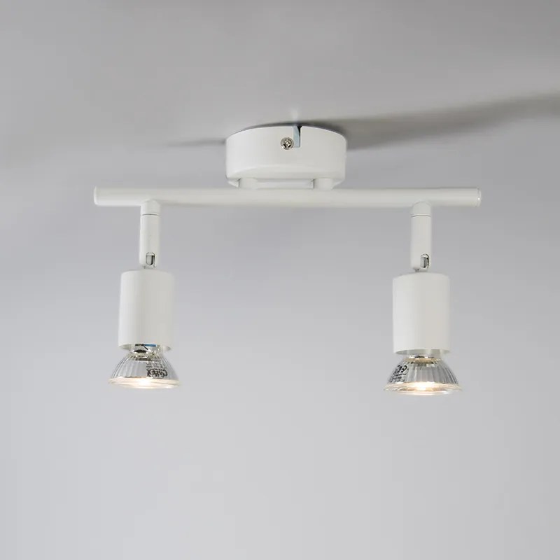 Модерен прожектор бял наклоняем 2-светлина - Jeany