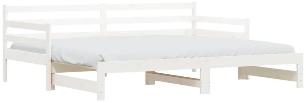 836154 vidaXL Канапе с изтеглящо разтегателно легло 90x190 см бор масив