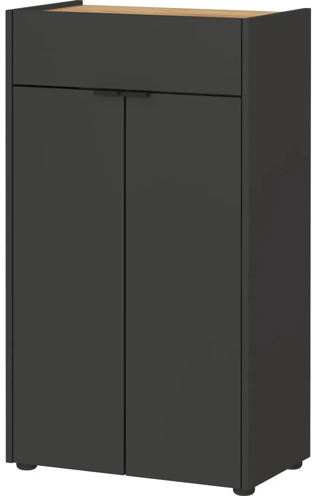 Антрацитен висок шкаф за баня 60x98 cm Forano – Germania