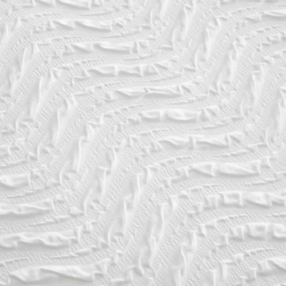 Бяло единично крепово спално бельо 135x200 cm Heatset Wave – Catherine Lansfield