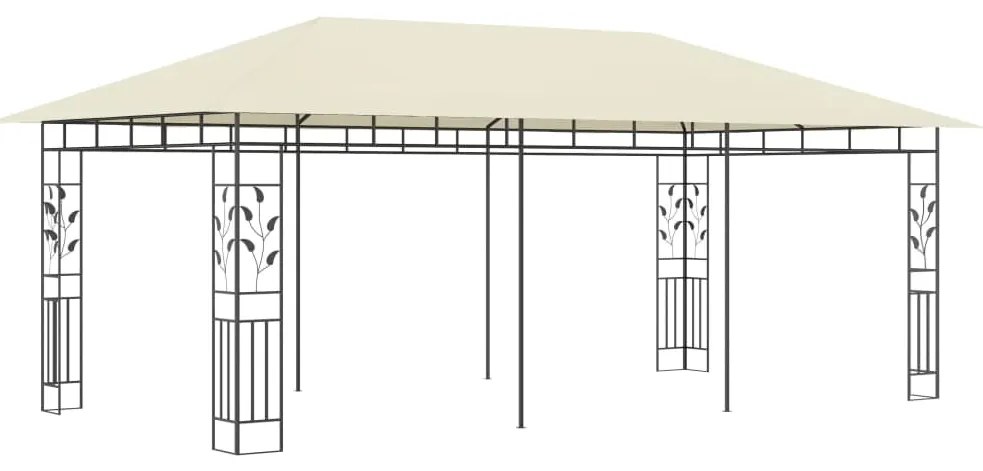 Шатра с мрежа против комари, 6x3x2,73 м, кремава