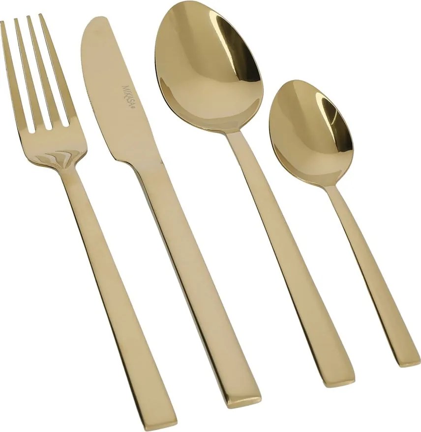 Прибори за хранене 16 бр. от неръждаема стомана в златист цвят Diseno – Mikasa