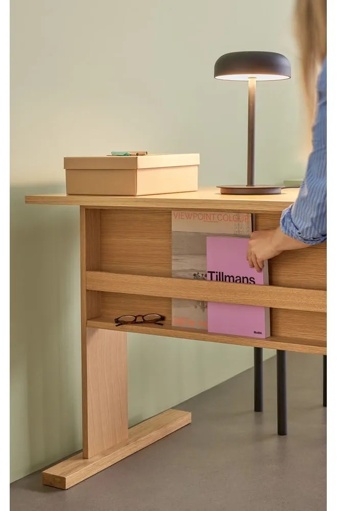 Черна LED затъмняваща се настолна лампа (височина 37 cm) Velo – Hübsch