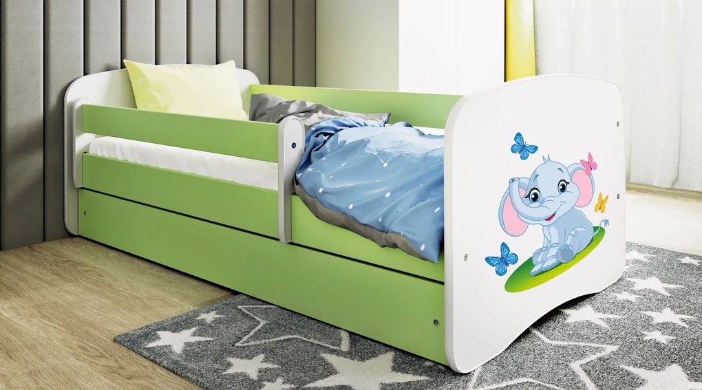 Παιδικό κρεβάτι Babydreams Cartoon-Prasino-140 x 70-Elephant
