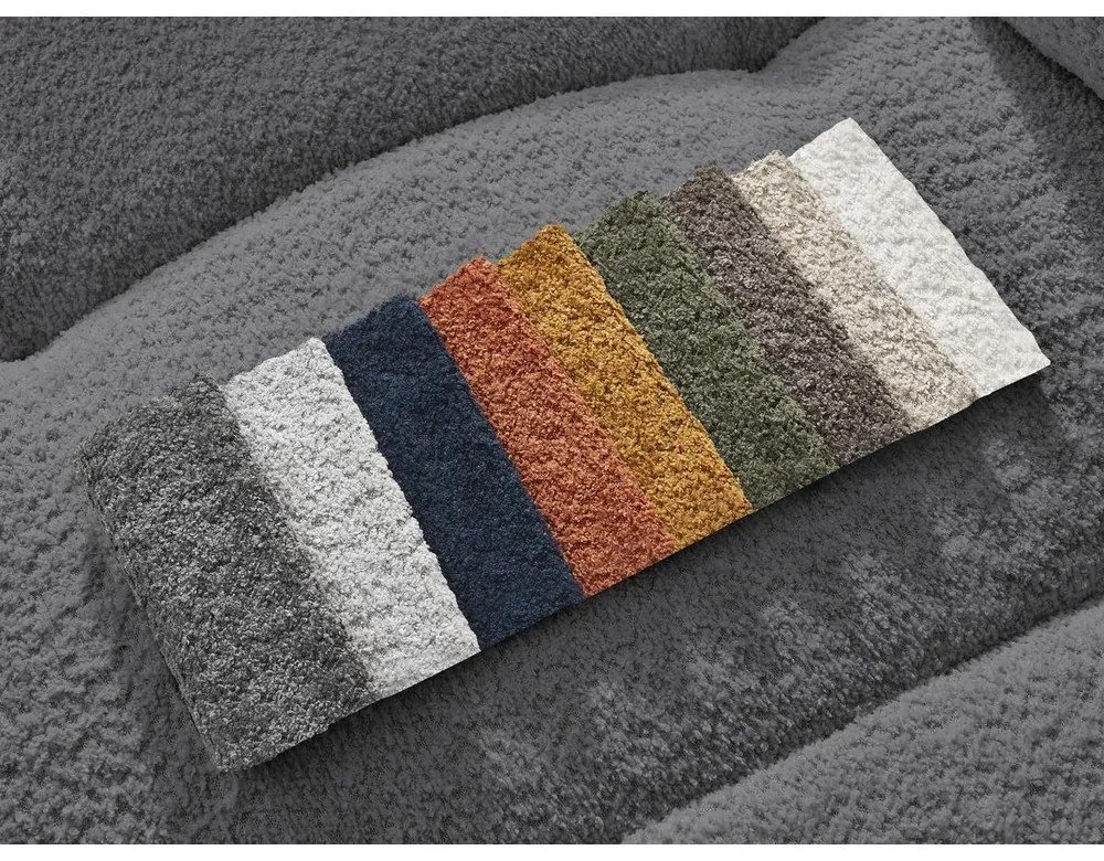 Сив разтегателен ъглов диван с място за съхранение от букле (ляв ъгъл) Roxelane – Bobochic Paris