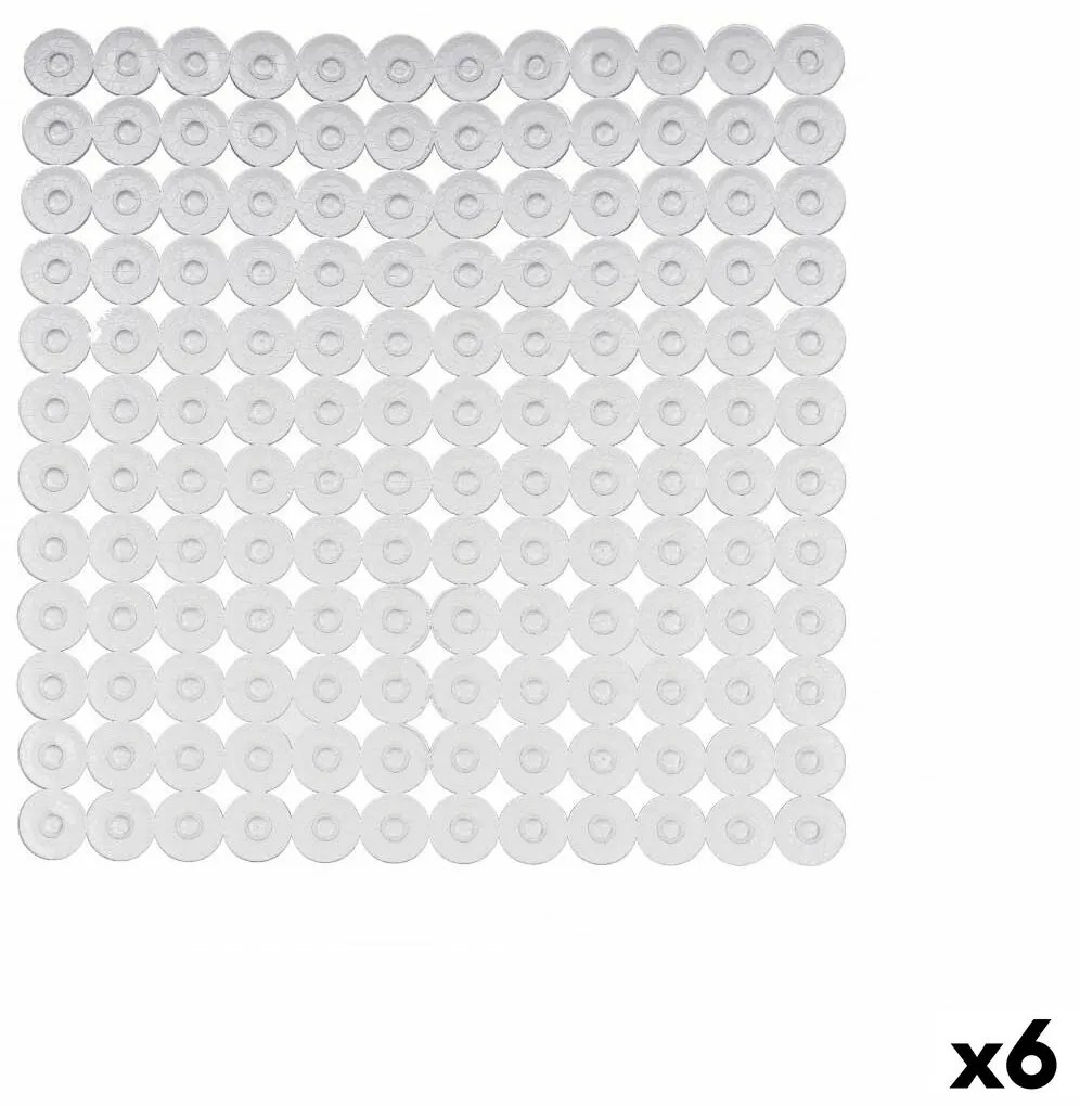 Нехлъзгаща се постелка за душ Прозрачен PVC 54 x 54 x 1 cm (6 броя)