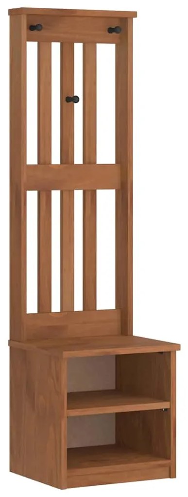 4010478 vidaXL L Дърво за антре SANDNES 45x40x159,5 cm масивна дървесина бор