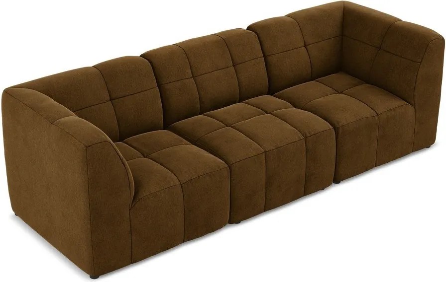 Кадифен диван в цвят горчица 255 cm Aloha – Makamii