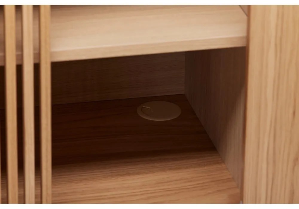 Нисък скрин от дъб в естествен цвят 188x75 cm Ende - Woodman