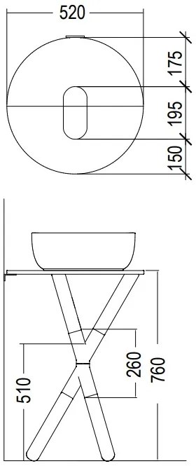 Комплект за баня Cross Scarabeo-Diameter 39 cm.-Prasino