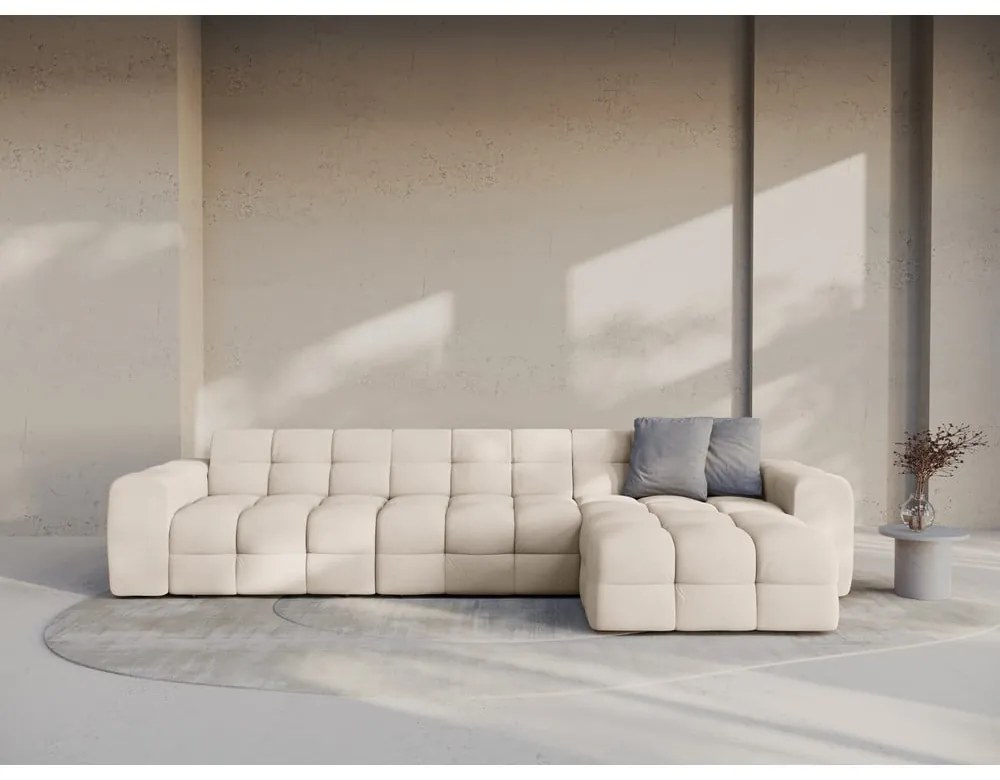 Бежов ъглов диван (десен ъгъл) Kendal – Micadoni