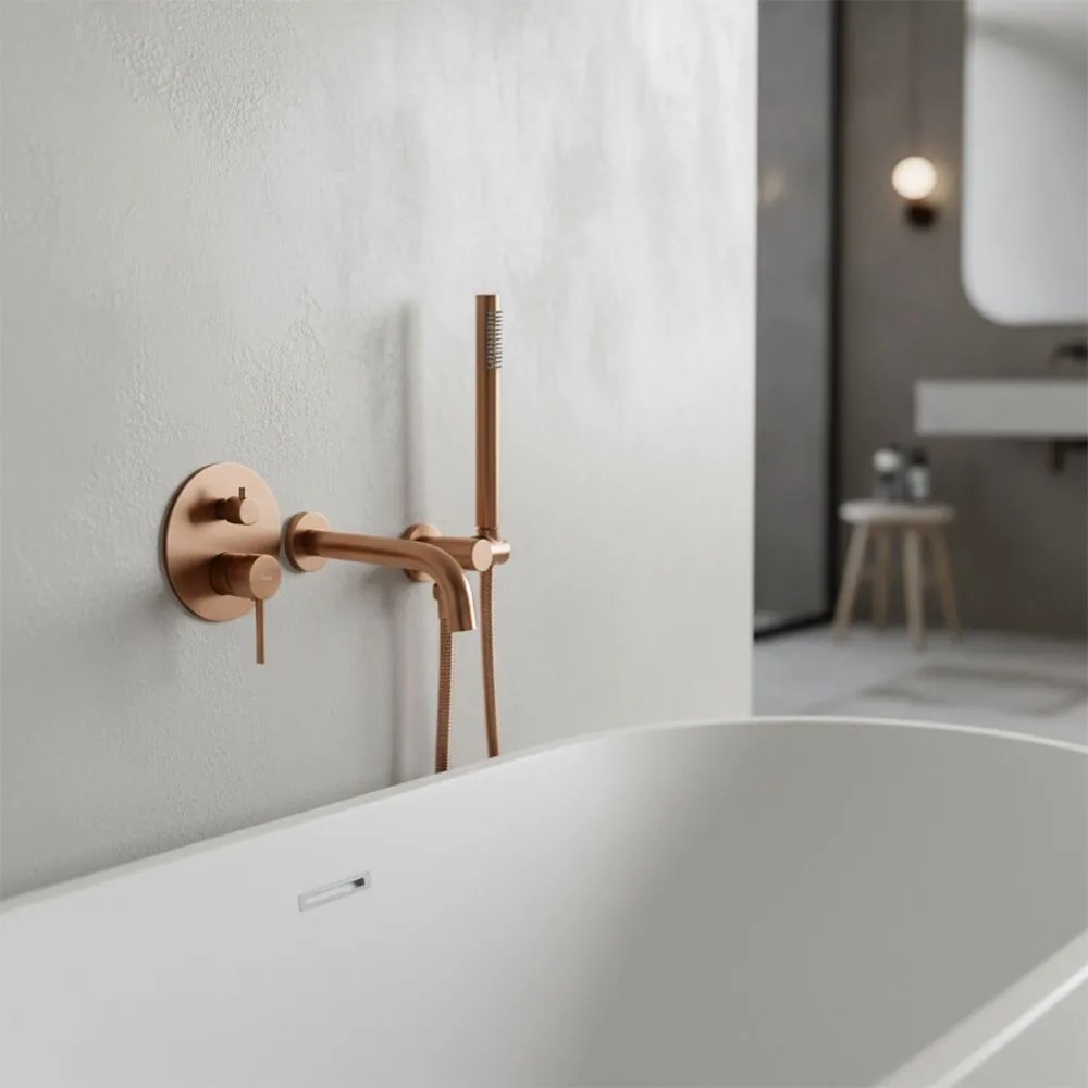 Смесител за вана Rea Lungo Brush Copper + Box