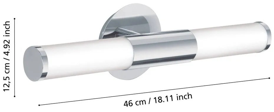 Стенна лампа в сребрист цвят PALMERA – EGLO