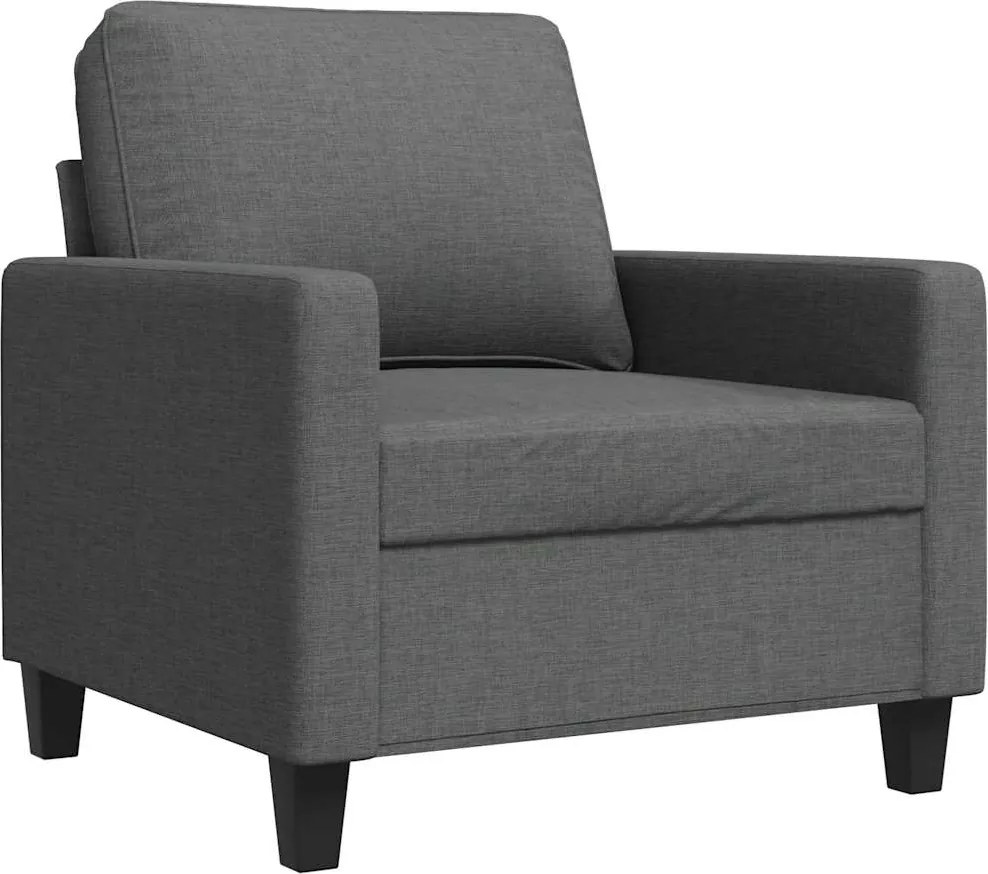 359148 vidaXL Фотьойл, тъмносив, 60 см, плат