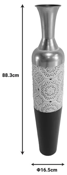 Ваза Балан 209-000020 цвят златен-черен-бял