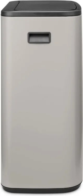 Кош за боклук Brabantia Bo Touch 1010455, 60 л, Плавно и безшумно отваряне, Голям отвор, Светлосив