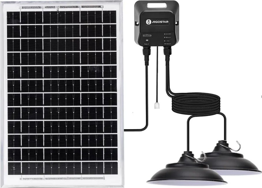 Aigostar - LED соларен полилей със сензор 2xLED/35W/12V 6000 mAh 6500K пр. 15 см