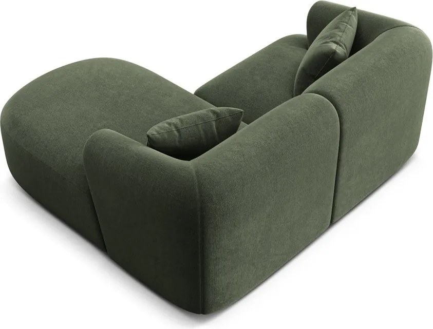 Зелен кадифен ъглов диван (десен ъгъл) Campi – Cosmopolitan Design