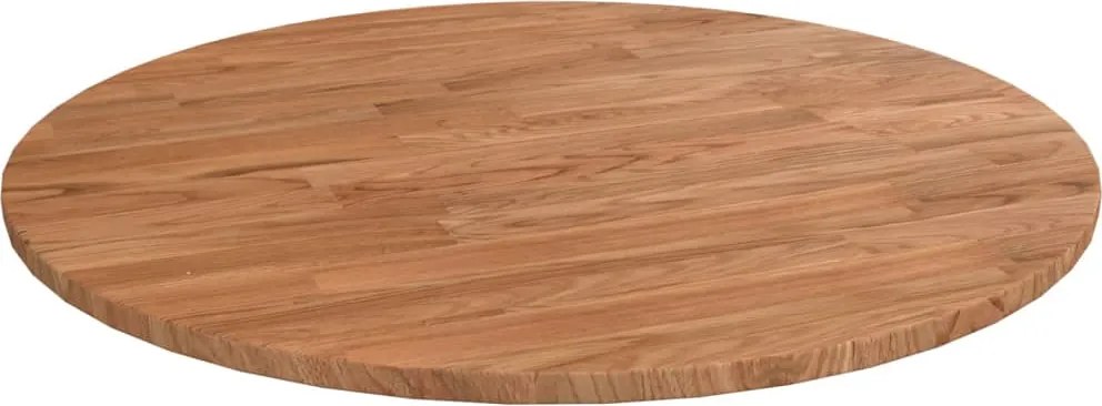 342960 vidaXL Кръгъл плот за маса светлокафяв Ø50x1,5 см обработен дъб масив