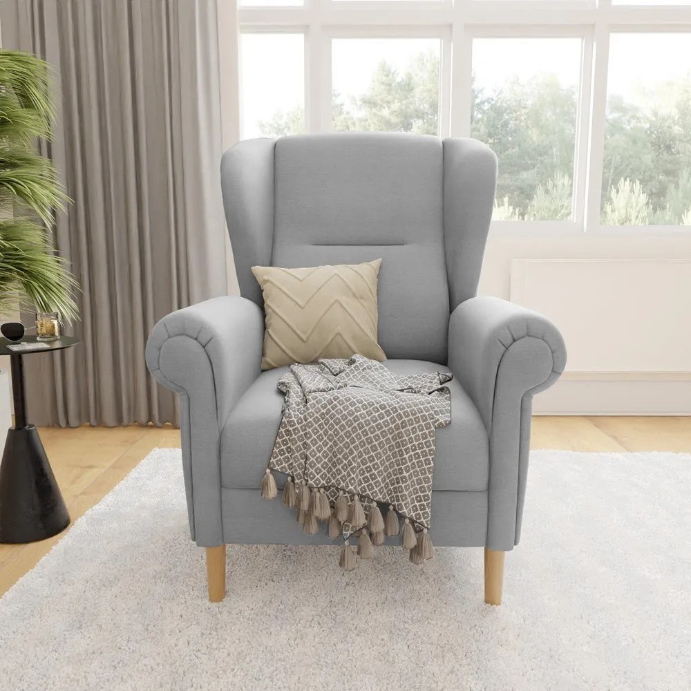 Светлосиво кресло крило Swan – Ropez