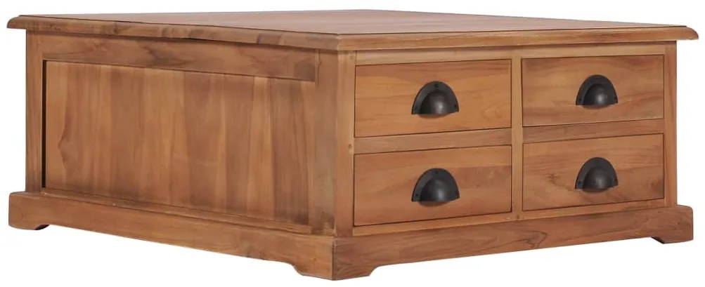 286274 vidaXL Маса за кафе, 68x68x30 см, тиково дърво масив