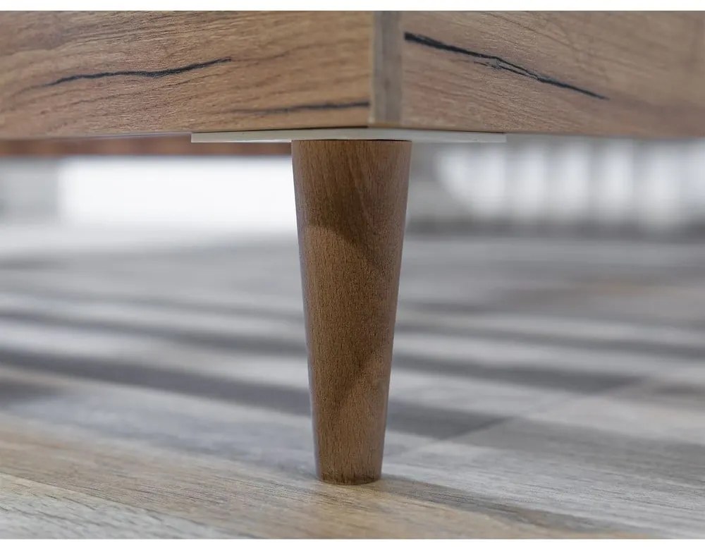 Бежово/естествено двойно легло с решетка 160x200 cm Oceane - Bobochic Paris