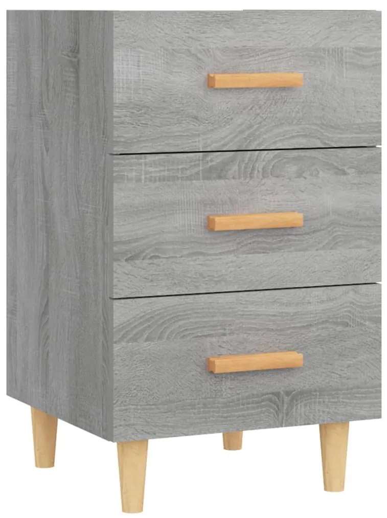 817322 vidaXL Нощно шкафче, сив сонома, 40x40x66 см, инженерно дърво