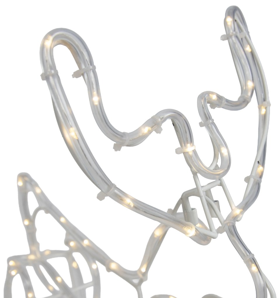 Коледна подова лампа Елен с шейна 116 см вкл. LED с таймер IP44 - Sori