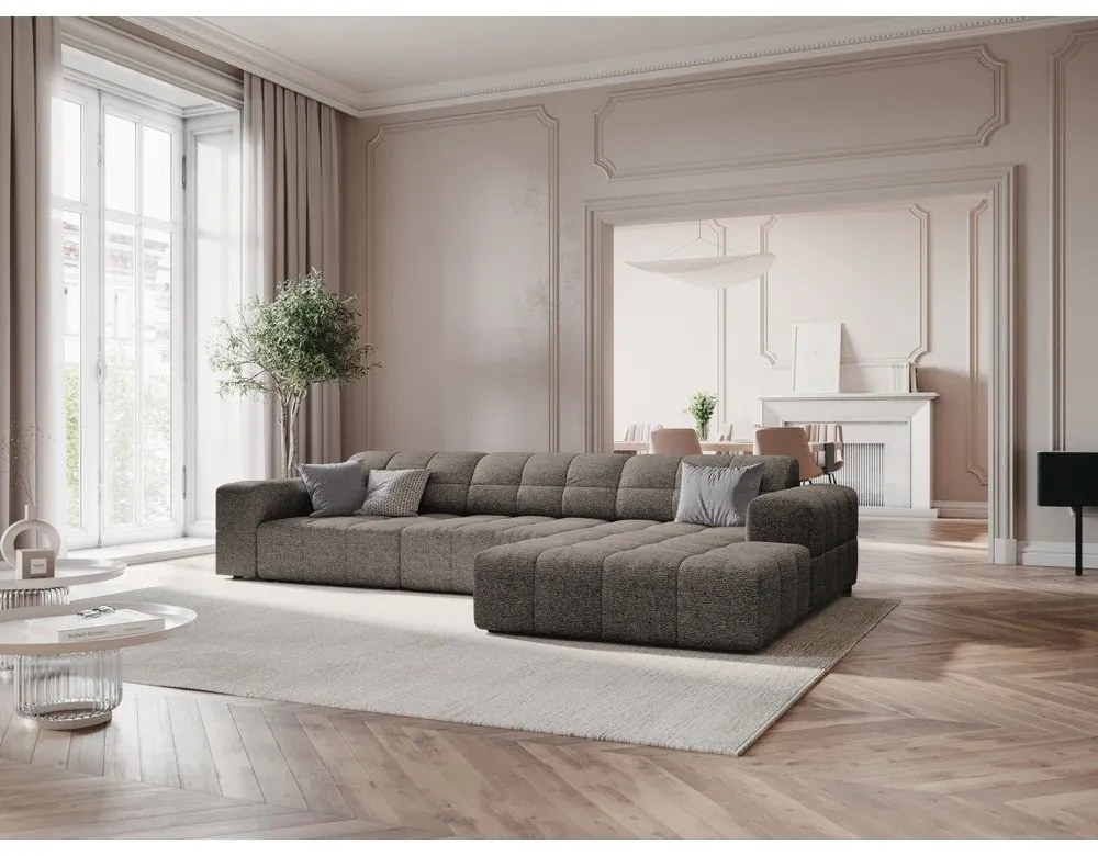 Тъмносив ъглов диван (десен ъгъл) Chicago – Cosmopolitan Design