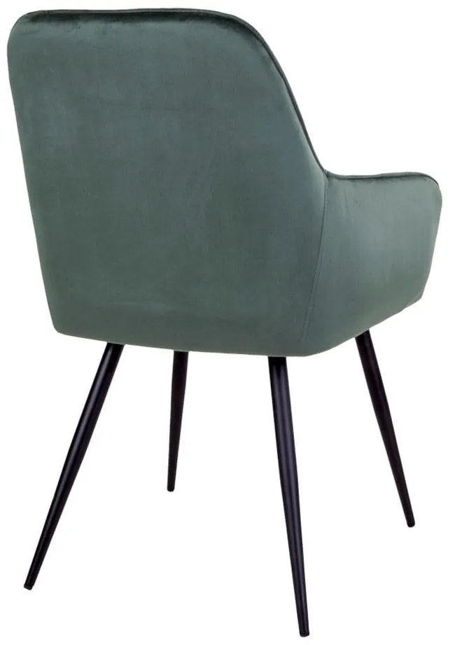 Тъмнозелени тапицирани трапезни столове в комплект 2 бр. Harbo – House Nordic