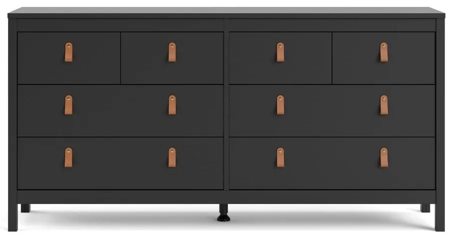 Черен нисък скрин 159x80 cm Madrid – Tvilum