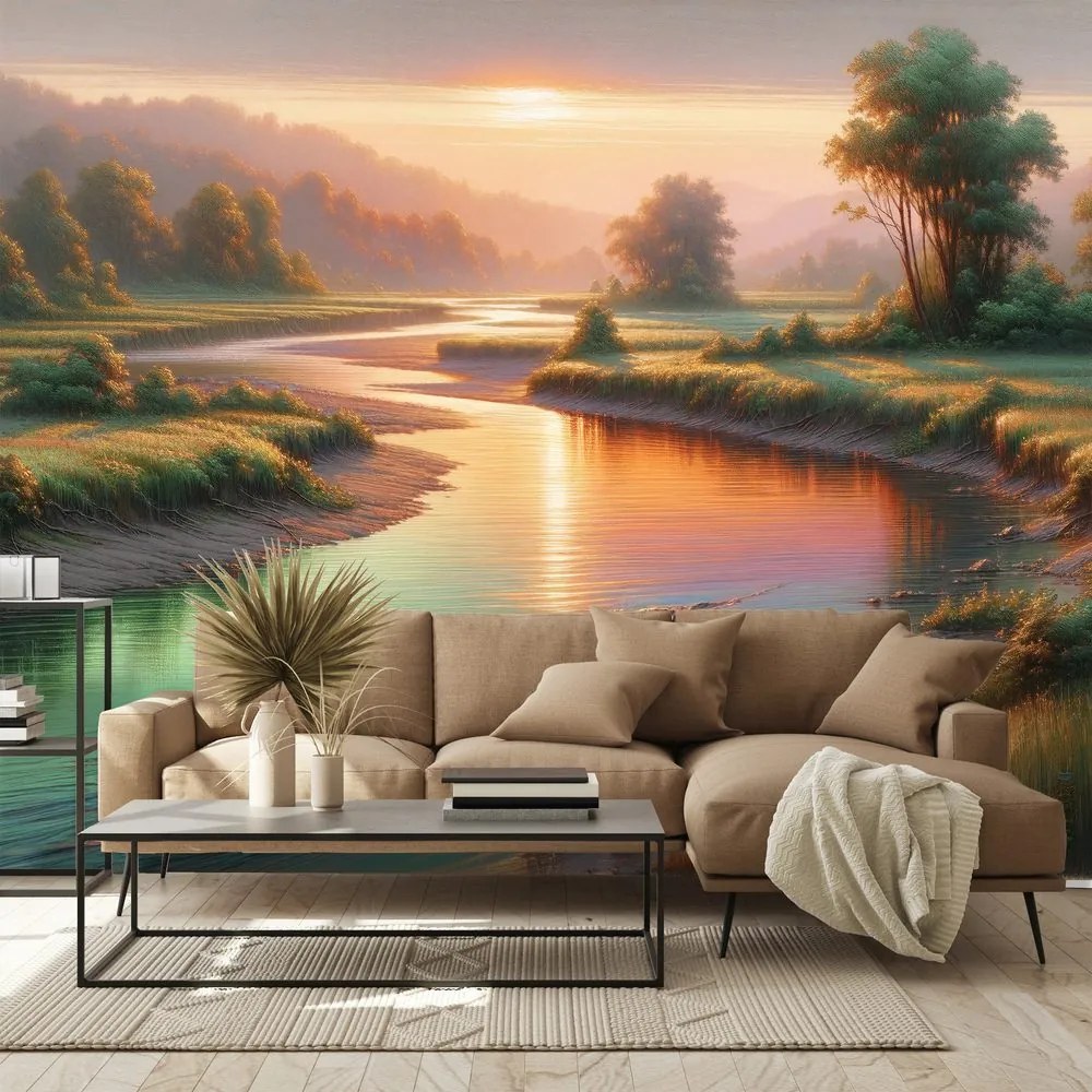 Тапет – Залез над спокойна река